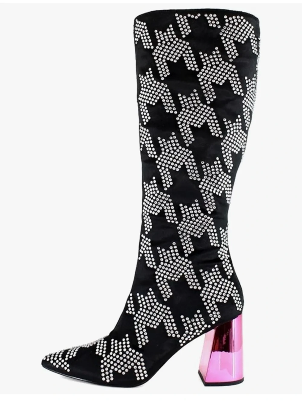 New Betsey Johnson Women's Naomy Tall Block-Heel Boots size 7.5